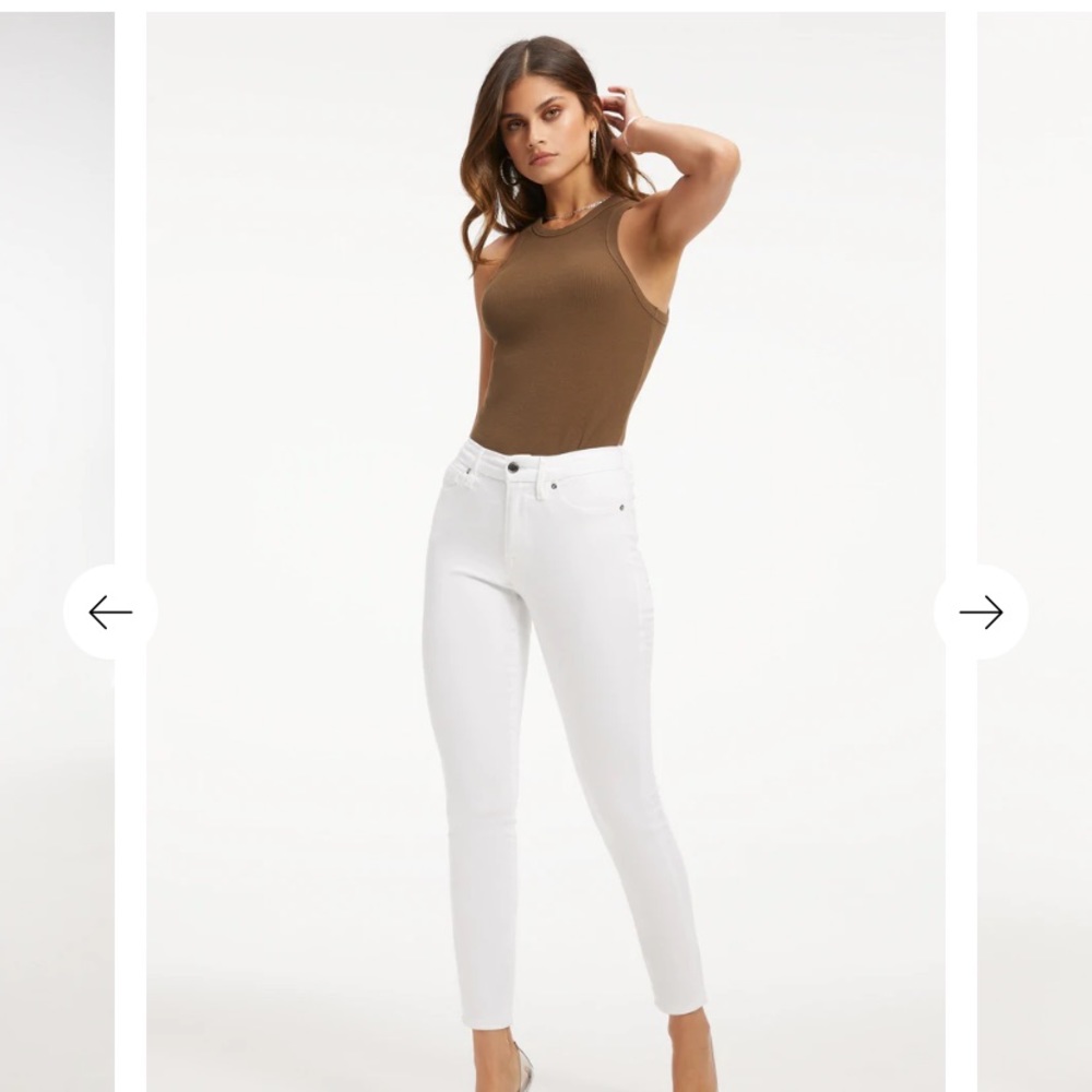 Good American good legs white jeans worn once